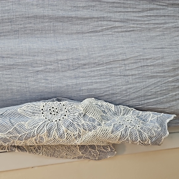 Cristina Gavioli Italian Blue And White Cotton Striped Dress - Picture 3 of 8